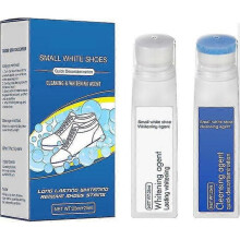 Shoe Cleaner and Shoe Whitener, White Shoe Cleaner with Sponge Tip, Water-Free Foam Shoe Cleaning Kit