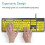 Piao Print Computer Keyboard, Wired Usb High Contrast with Oversized Print Letters for Visually Impa 12