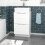 NES Home Nes Home 500mm White Freestanding Vanity Unit, Worktop With Square Bowl Basin 3