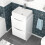NES Home Nes Home 500mm White Freestanding Vanity Unit, Worktop With Square Bowl Basin 5