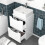 NES Home Nes Home 500mm White Freestanding Vanity Unit, Worktop With Square Bowl Basin 6