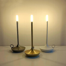 (Goud) Tafellamp voor slaapkamer Oplaadbare draadloze touchlamp Campingkaars Creatieve lamp Oplaadbare USB-C Bureaulamp -1 STUKS