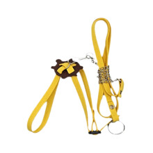 Turtle Harness Leash PU Leather Adjustable Control Line Multicolor Chest Strap Turtle Girth Yellow Trumpet With Bell