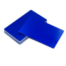Metal Business Cards 300-Piece Dark Blue Aluminum Plates 0.01 Inch Thick Blank Cards For CNC Engraver Laser Engraving