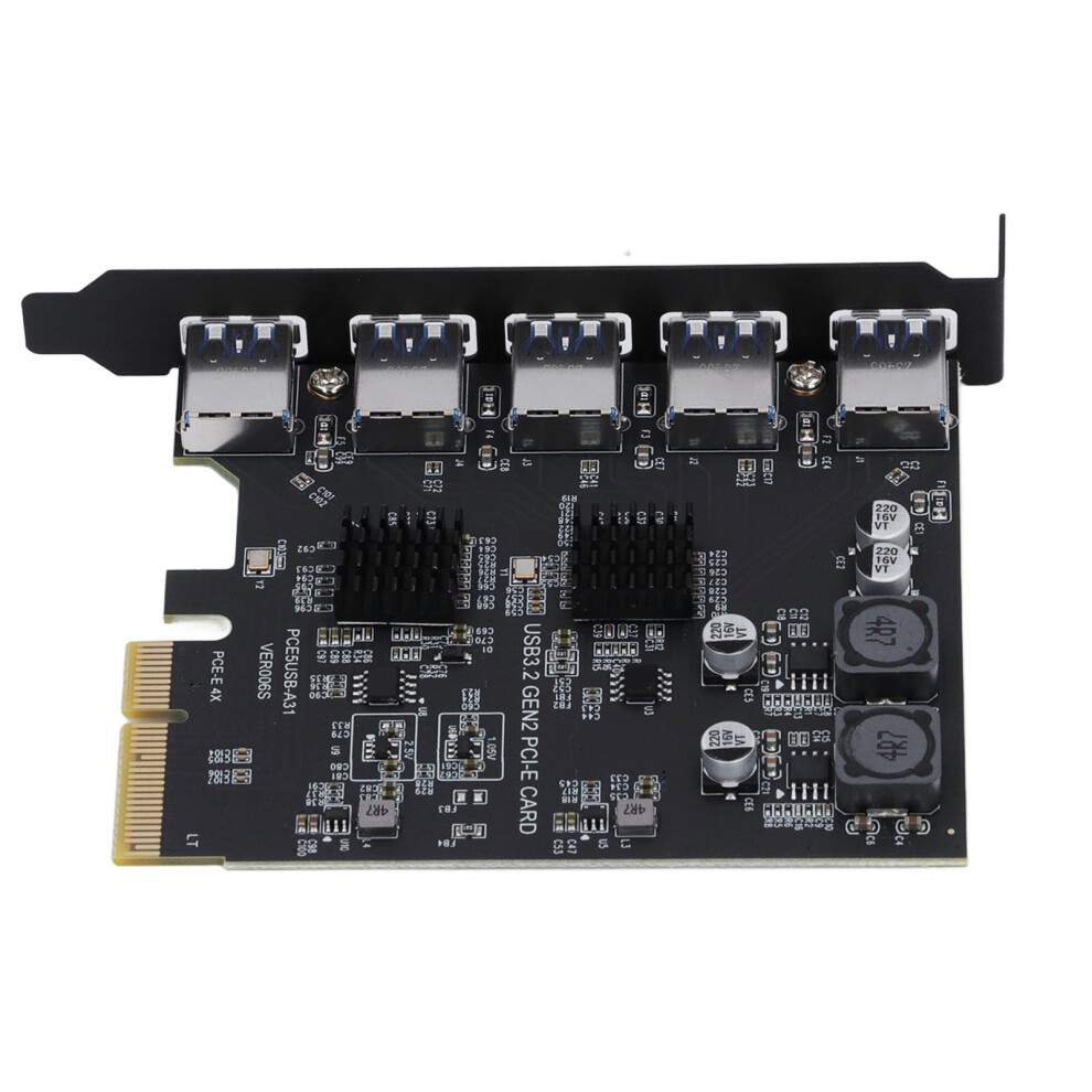 Usb 3.2 Gen 2 5 Port Pcie Expansion Card 10Gbps For Desktop 4071337273555