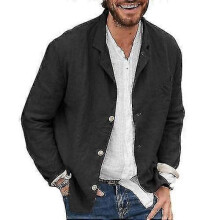 (3XL, Please refer to the instruction manual for use) "Men's Casual Cotton Linen Blazer Jackets Button Jacket Sports Coats"