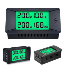 (Please refer to the instruction manual for use, 300A) Dc 0-300v 300a Lcd Digital Voltmeter Ammeter Voltage Amp Power Panel Meter Set Ft