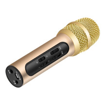 1Satz Mikrofon Professional Handheld Microphone Set For Live Singing, KTV Parties, Conferences, Weddings Champagne Gold