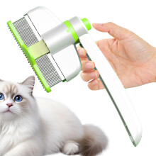 Dog Hair Comb Rotating Design Pet Dematting Comb For Cats And Dogs Detangling Loose Hair Green
