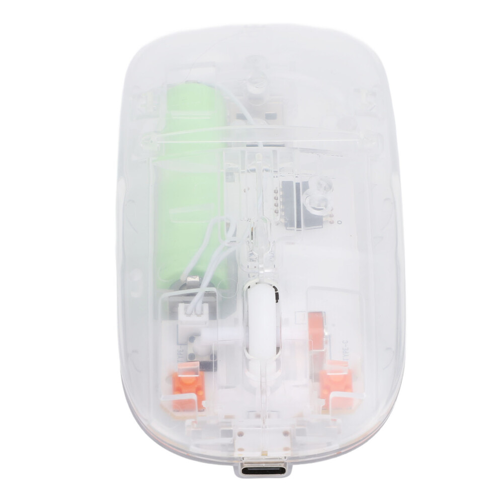 Transparent Wireless Mouse 2.4G Bluetooth 1200 Dpi White 4391337283072