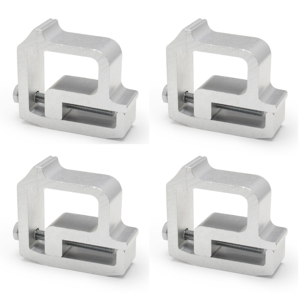 Set Of 4 Aluminum Utility Rail Mounting Clamps Tlâ2002 For Truck Racks 5021337283503
