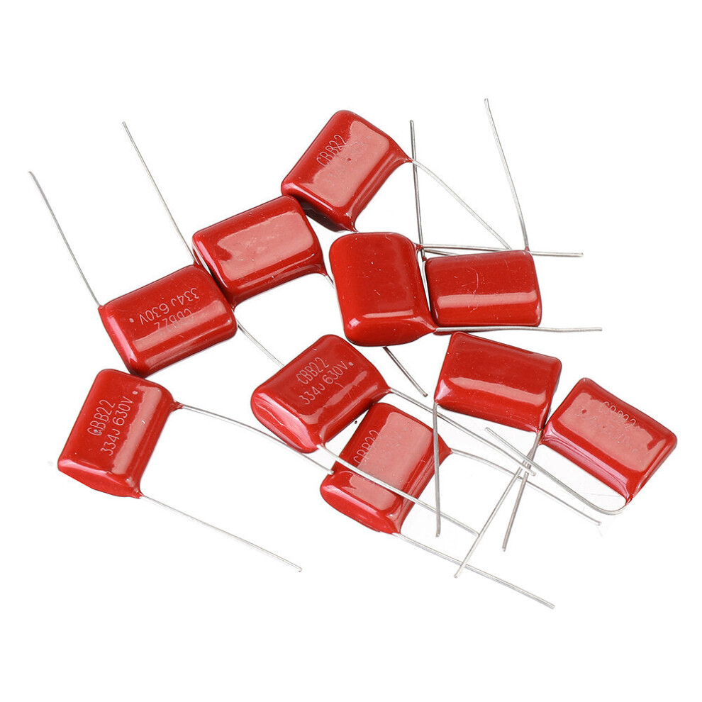 10Pcs 630V334j 0.33Uf Pitch 15Mm 630V 334 330Nf Cbb Polypropylene Film Capacitor 8727971250105