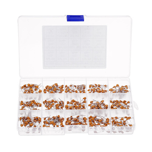 450pcs 15 Value Monolithic Capacitor Set 50v Multi-layer Assortment Box 10pf To 100nf Electronic Components Capacitor Kit 2