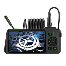 (5M) 7.9mm Dual Lens 4.5-inch IPS Color Screen Industrial Borescope Waterproof Inspection Camera 3.5/5/10M Rigid Cable