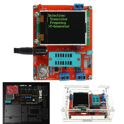 (Assembled) DIY/Assembled GM328 Transistor Tester Diode Capacitance LCR Generator With Case Kit 1