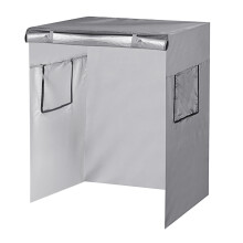 (Grey) Bird Cage Cover Shell Guard Catcher Bag Basket Skirt Pet Dog Cat Protector