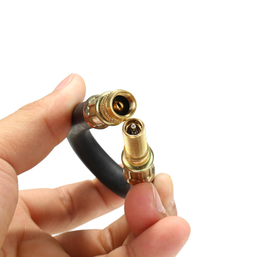 21Cm Tyre Valve Extension Flexible Rubber Twin Wheel Adapter Lorry For Van Bus Black 4250937606103