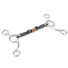 Toggle Ring Snaffle Bits Stainless Steel Mouth Light Side Support For Horse Mouth Copper Inlay Oval Link