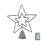 28cm Battery Powered Silver Christmas Star Tree Topper with Blue Multi-Action LEDs 8