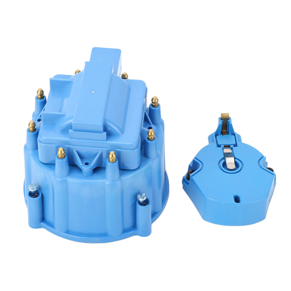 Heavy Duty Hei Distributor Cap And Rotor Kit For Sbc 283-502V8 Blue 8381337289040