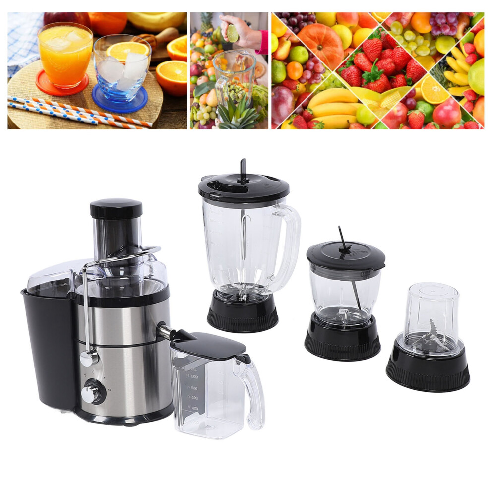 4-in-1 Juicer Machine 800W with 7.5cm Feed Chute, Centrifugal Juice Extractor