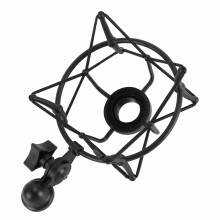 Radio Studio Microphone Shock Mount Shockproof Black Clip with Slip Resistance
