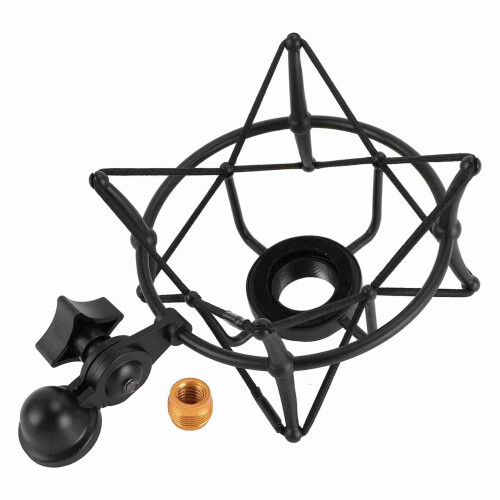 Radio Studio Microphone Shock Mount Shockproof Black Clip with Slip Resistance 1