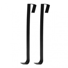 (Black) 2Pcs Wrought Iron Innovative Christmas Garland Wreath Hanger Door Hook Christmas Decorations