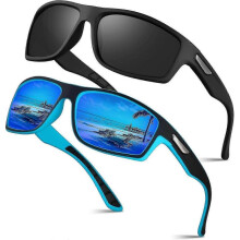 Polarised Sports Sunglasses for Men 2 Pack Sun Glasses Fishing Running Golf Sunglasses for Men Women with UV Protection