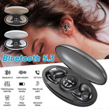 (black) Bluetooth Wireless Headphones Earphones Earbuds Touch Control Noise Cancelling Invisible Sleeping