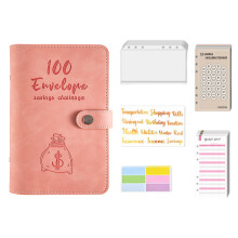 A6 Money Saving Challenge Budget Binder with 4 Color Options and Cash Envelope System