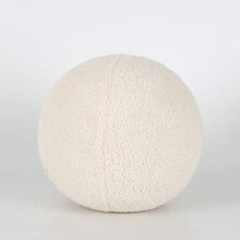 (30cm, White) Lebanghui Plush Round Wool Cushion Nordic Ball Shaped Solid Color Stuffed Soft Pillow for Sofa Office Waist Rest Throw Pillow