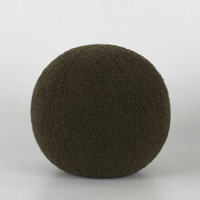 (30cm, Green) Lebanghui Plush Round Wool Cushion Nordic Ball Shaped Solid Color Stuffed Soft Pillow for Sofa Office Waist Rest Throw Pillow