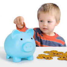 (blue) Kids Piggy Bank, Unbreakable Plastic Money Bank, Coin Bank For Girls And Boys, Ideal Gifts For Birthday, Christmas, Baby Shower