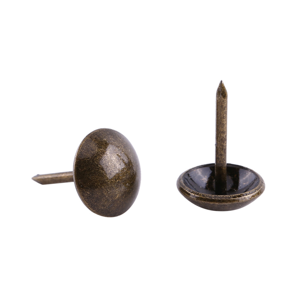 100Pc Vintage Upholster Nails Bronze Metal Tag 9121376272899