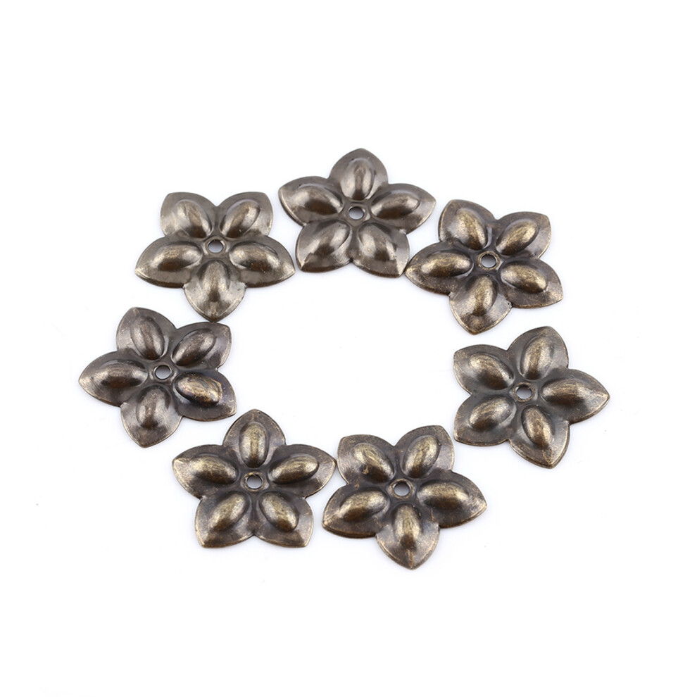 100Pc Vintage Upholstery Nails Bronze Metal Tags 9121376272929