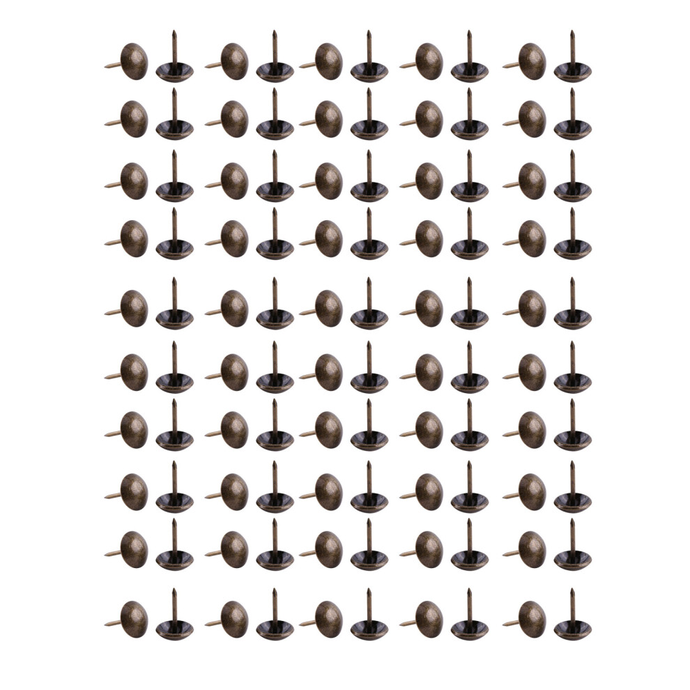 100Pc Vintage Upholster Nails Bronze Metal Tag 9121376272981