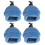 4pcs Cue Chalk Holder Pocket Rubber Billiard Pool 7