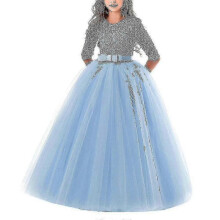 (170cm, Please refer to the instruction manual for use) Flower Girl Lace Dress For Kids Wedding Bridesmaid Pageant Party Prom