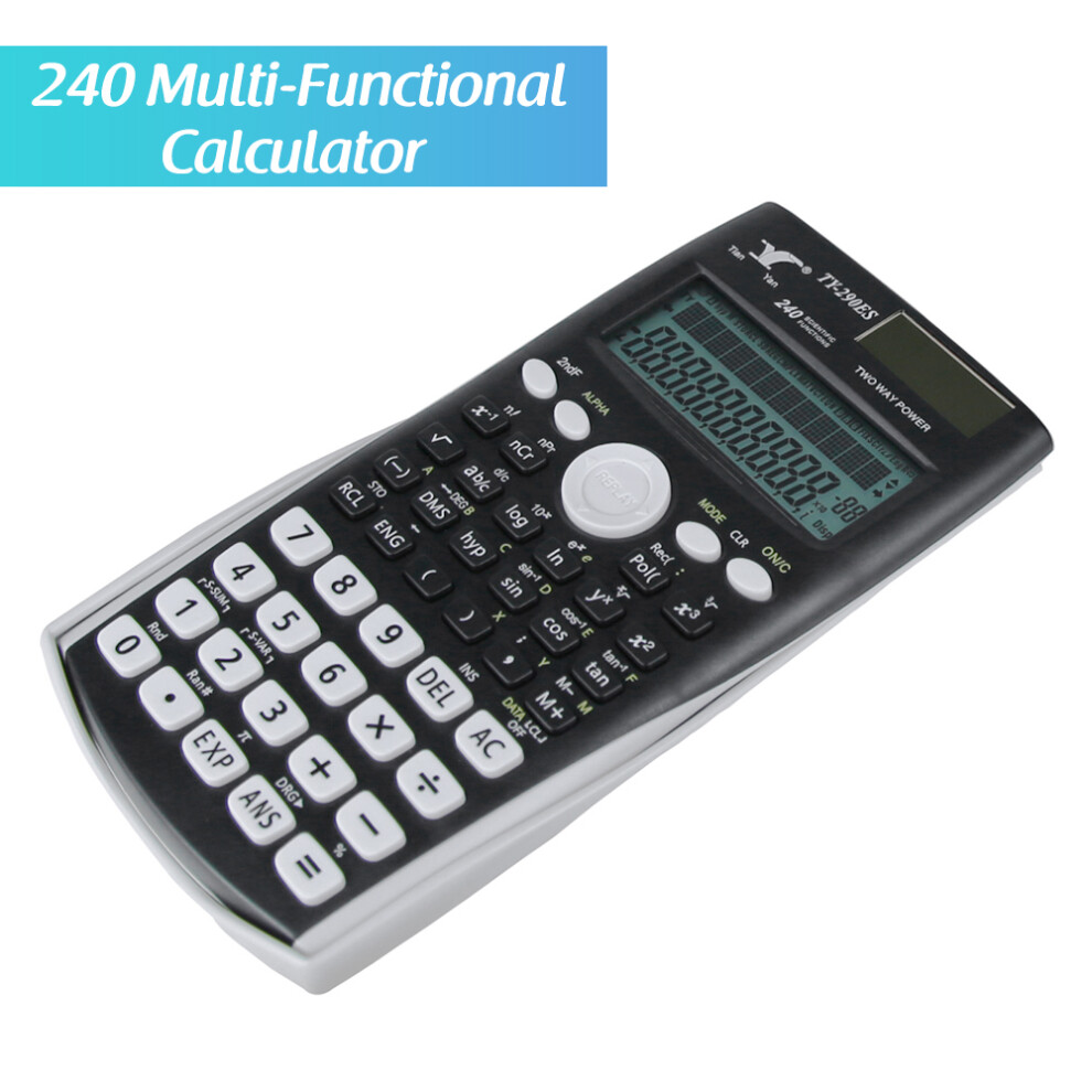 Math Calculator 240 Functions TY-290ES-D Dual Power with LCD Display-image-OPC-PJFZVHG-NEW