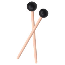 Gong Mallet Wooden Handle Percussion Sticks With Hard Rubber Head For Marimba Glockenspiel Keyboard Instruments Black