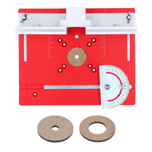 Aluminum Alloy Router Table Insert Plate for Woodworking, Red 2