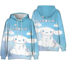 (6-7 years old) 6-10 Years Old Kids Girls Kawaii Cinnamoroll Casual Hoodie Cute Cartoon Anime 3d Printed Sweatshirt Pullover Sweater Hoodie Top