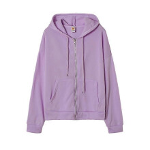 (XL, Purple) Sweatshirt Hoodie Oversize Hooded Cardigan Sweatshirts Gray Women Clothes Solid Zip Up Hoodies Autumn Women Tops Long Sleeves