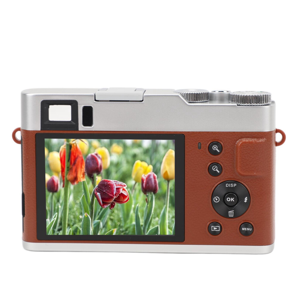 Travel Video Camera 48Mp 4K 16X Zoom 2.8 Inch Ips Screen Anti Shake Brown 3151337309438