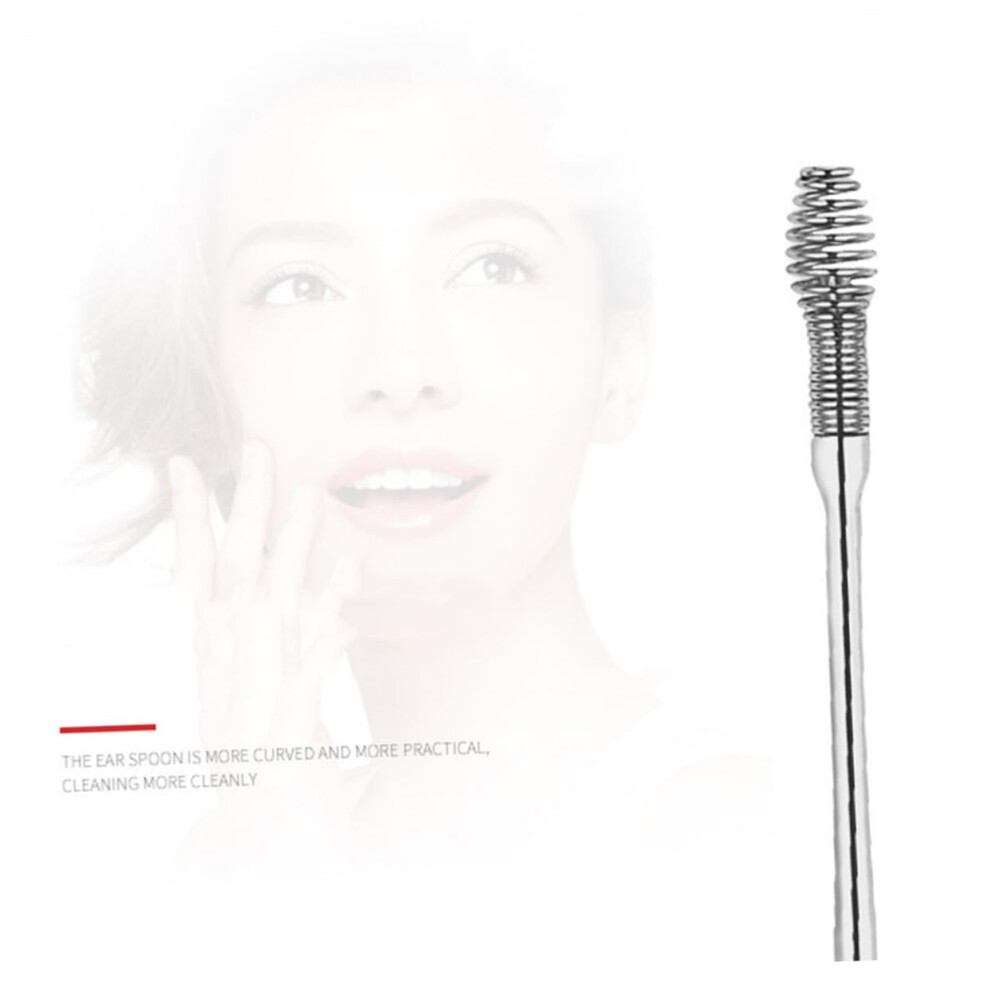 Steel Ear Wax Remover Ear Spoon Metal Ear Cleaning Tool With Tweezers Ear Wax Picker Ear Wax Cleaner