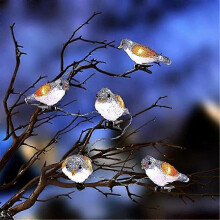(Please refer to the instruction manual for use, B1) Outdoor Christmas Decorations Birds String Lights,led Acrylic 5 Birds Lights With Clip Waterproof