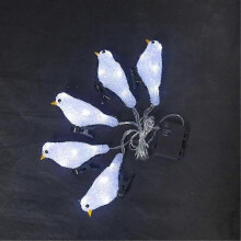 (Please refer to the instruction manual for use, B2) Outdoor Christmas Decorations Birds String Lights,led Acrylic 5 Birds Lights With Clip Waterproof