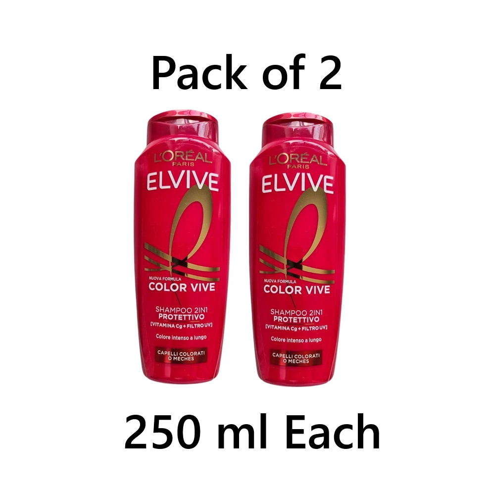 New L’oréal Paris Loreal Elvive Color Vive Shampoo 2 In1 Protettivo 250Ml (Pack Of 2)