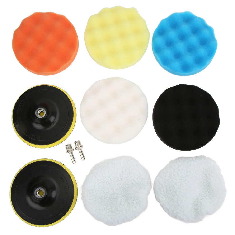Buffing Sponge Pad Bonnet Set For Washing Waxing 9121376275388